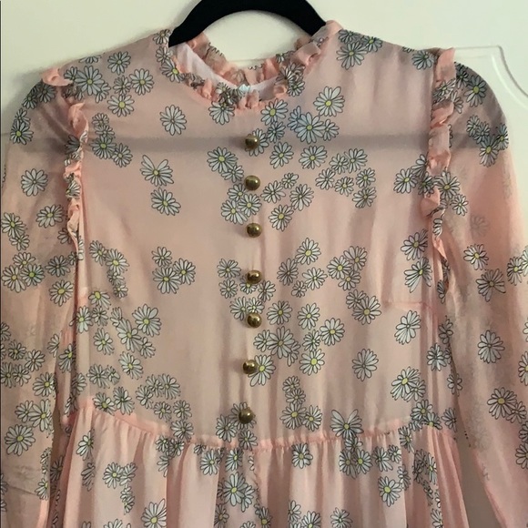 Macgraw pink sheer floral pink maxi dress - Picture 7 of 14